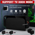 UK US EU 60W Type-C AC Adapter For Switch 2 Fast Charger Power Supply Supports TV Dock Mode Wall Charger Gaming Accessories - Image 5
