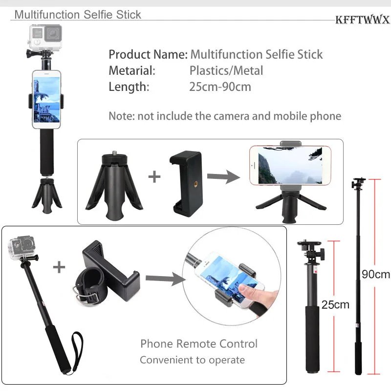 KFFTWWX Accessories Kit for Gopro Hero 13 12 11 10 9 Black 8 7 6 Tripod Mount for SJCAM SJ4000 Yi DBPOWER AKASO EKEN Osmo Action
