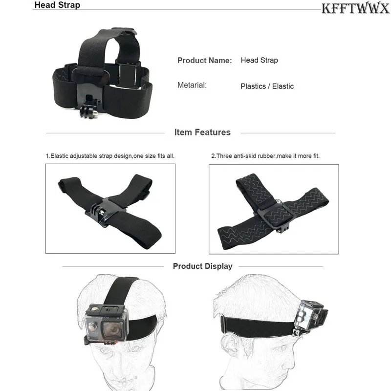 KFFTWWX Accessories Kit for Gopro Hero 13 12 11 10 9 Black 8 7 6 Tripod Mount for SJCAM SJ4000 Yi DBPOWER AKASO EKEN Osmo Action