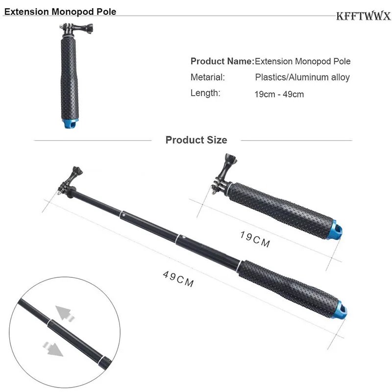KFFTWWX Accessories Kit for Gopro Hero 13 12 11 10 9 Black 8 7 6 Tripod Mount for SJCAM SJ4000 Yi DBPOWER AKASO EKEN Osmo Action