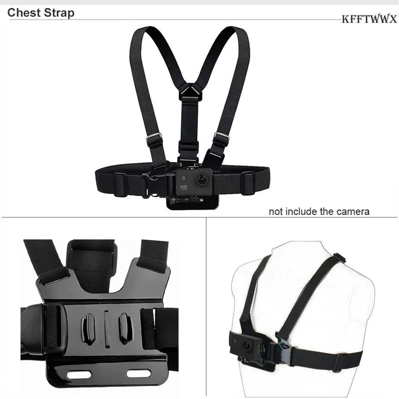 KFFTWWX Accessories Kit for Gopro Hero 13 12 11 10 9 Black 8 7 6 Tripod Mount for SJCAM SJ4000 Yi DBPOWER AKASO EKEN Osmo Action