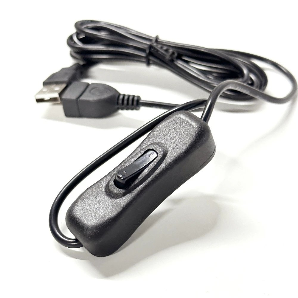 2 Meters USB Cable Extension Cord with ON/OFF Switch, Toggle USB Power Supply Line, Durable Adapter Accessories