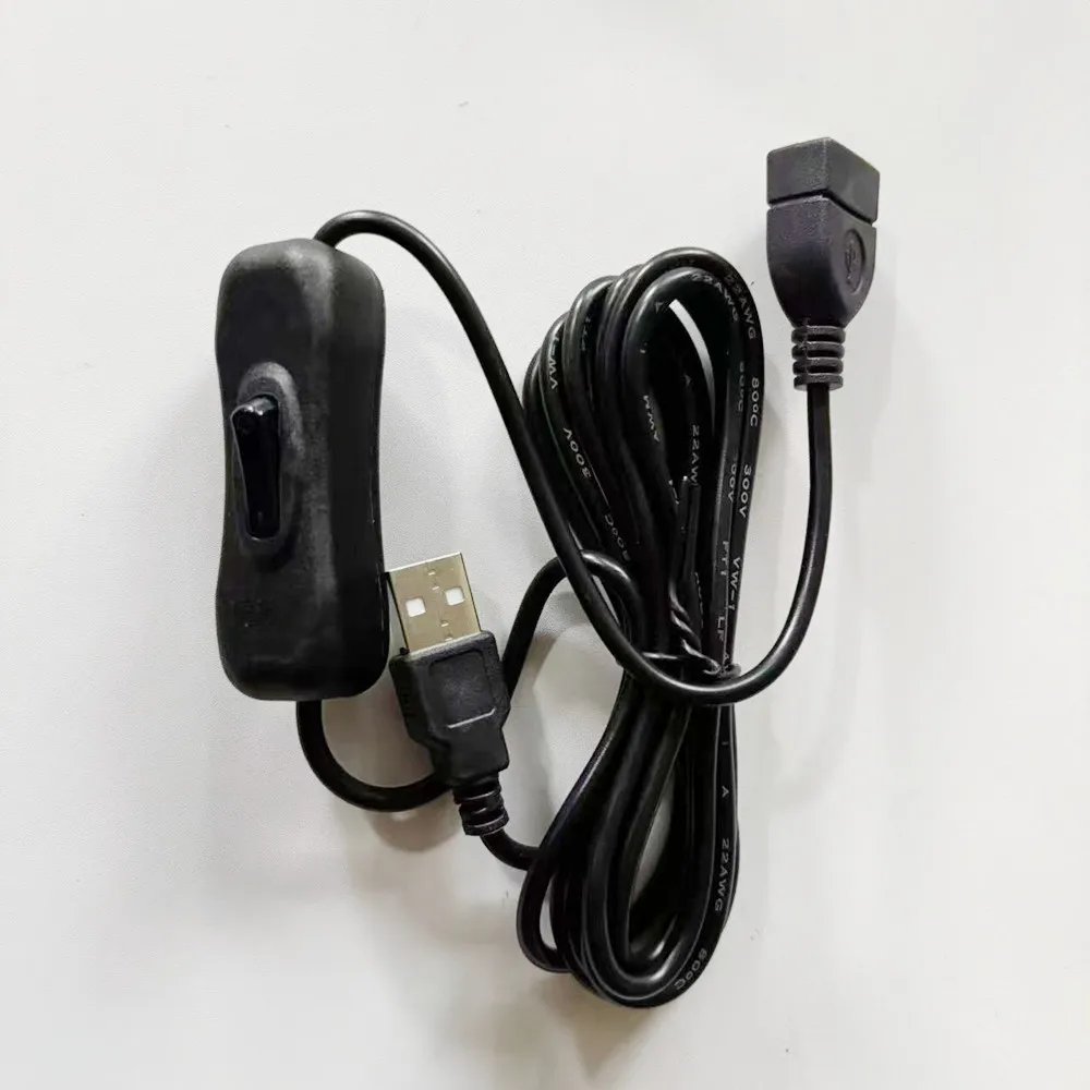 1 Meters USB Cable Extension Cord with ON/OFF Switch, Toggle USB Power Supply Line, Durable Adapter Accessories