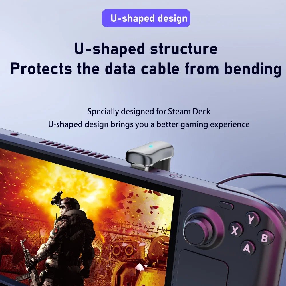 5/2/1PC 180 Degree Angle USB C Adapter USB-C Male to Female 20Gbps PD 140W Charging Converter Adapter for Steam Deck Accessories