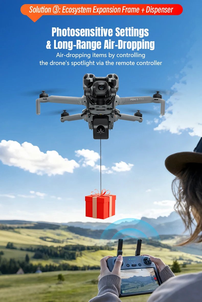 STARTRC Drone Airdrop System for DJI Mini 5 Pro Payload/Delivery/Transport Drop Release Device for DJI Mini 5Pro Accessories