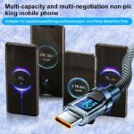 120W USBC Fast Charging Cable with LED Display Digital Data Cord for Samsung/Xiaomi , TypeC Power Meter Charger Accessories - Image 5