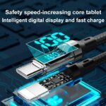 120W USBC Fast Charging Cable with LED Display Digital Data Cord for Samsung/Xiaomi , TypeC Power Meter Charger Accessories - Image 2
