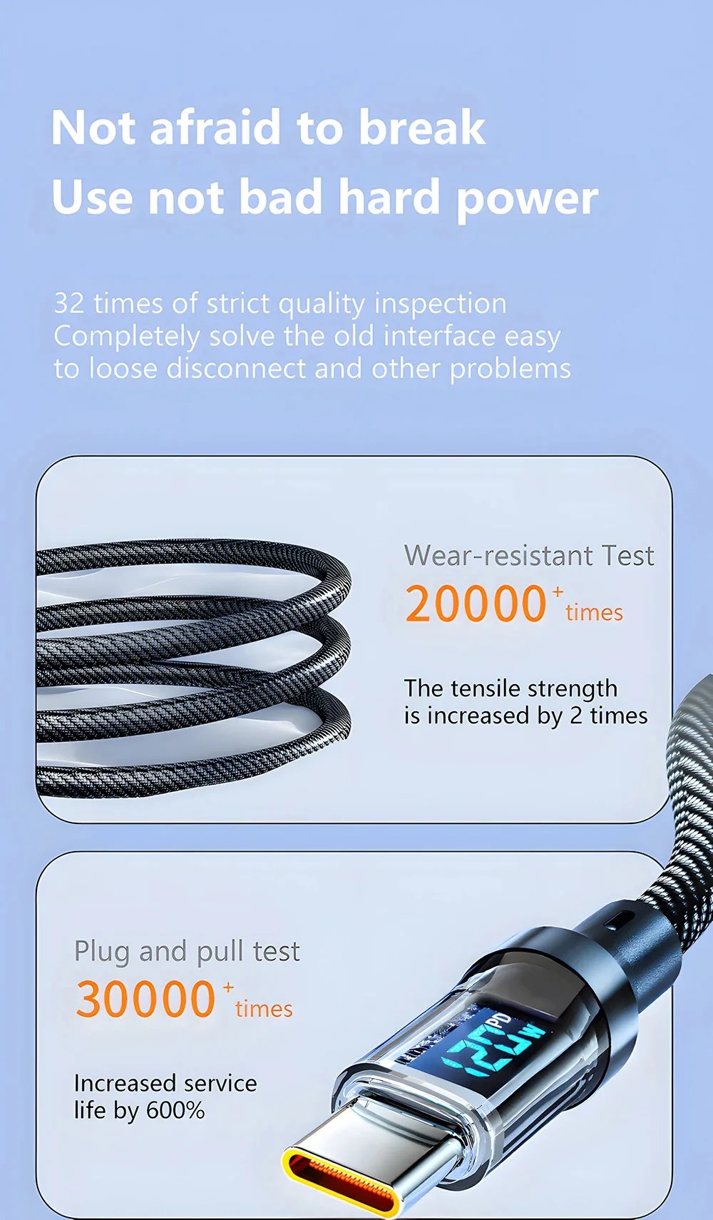 120W USBC Fast Charging Cable with LED Display Digital Data Cord for Samsung/Xiaomi , TypeC Power Meter Charger Accessories 120W USBC Fast Charging Cable with LED Display Digital Data Cord for Samsung/Xiaomi , TypeC Power Meter Charger Accessories