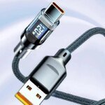 120W USBC Fast Charging Cable with LED Display Digital Data Cord for Samsung/Xiaomi , TypeC Power Meter Charger Accessories - Image 6