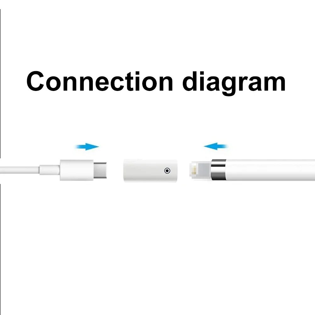 For Apple Pencil Charging Converter Adapter for Apple Pencil 1st Generation Connector Charger with Indicator Light