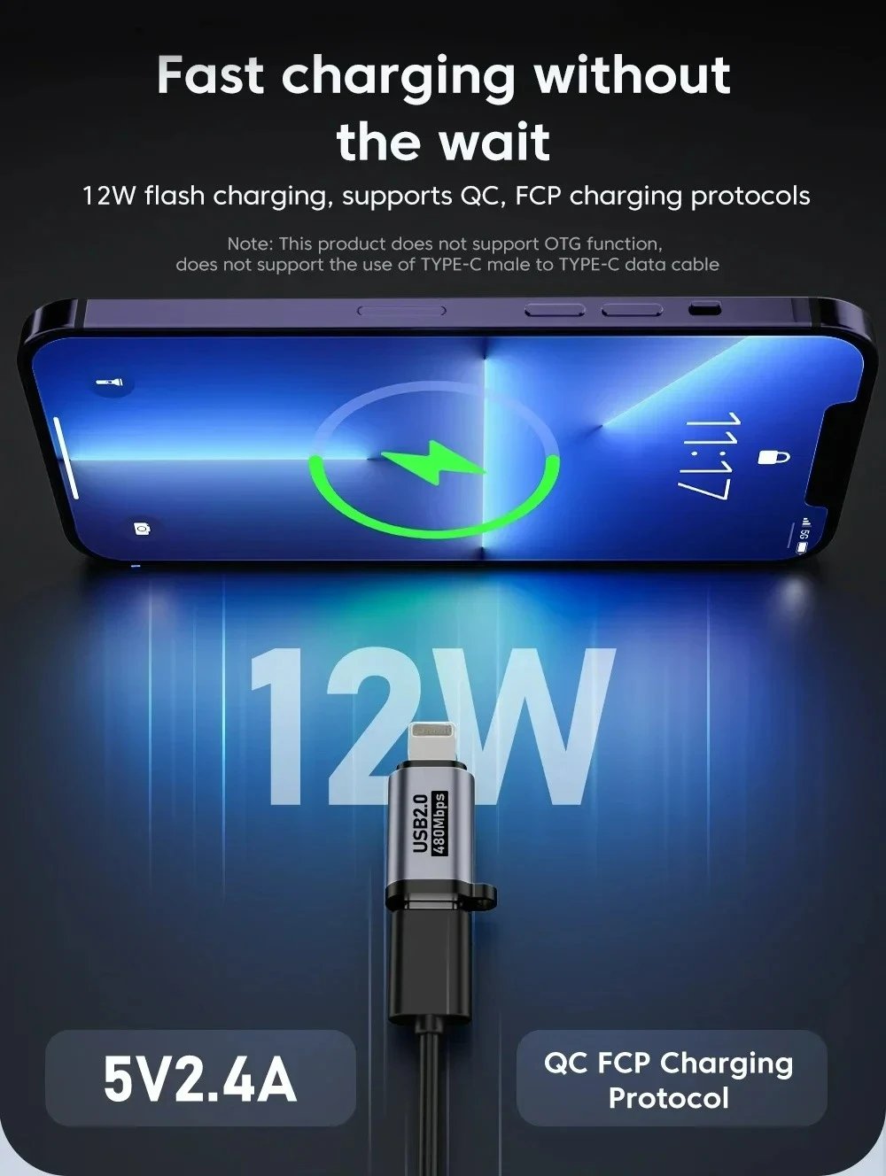 Micro USB To Type C Adapter Mini USB To USB C 480Mbps Fast Data Charging Connector USBC To Lightning Adapter for Iphone