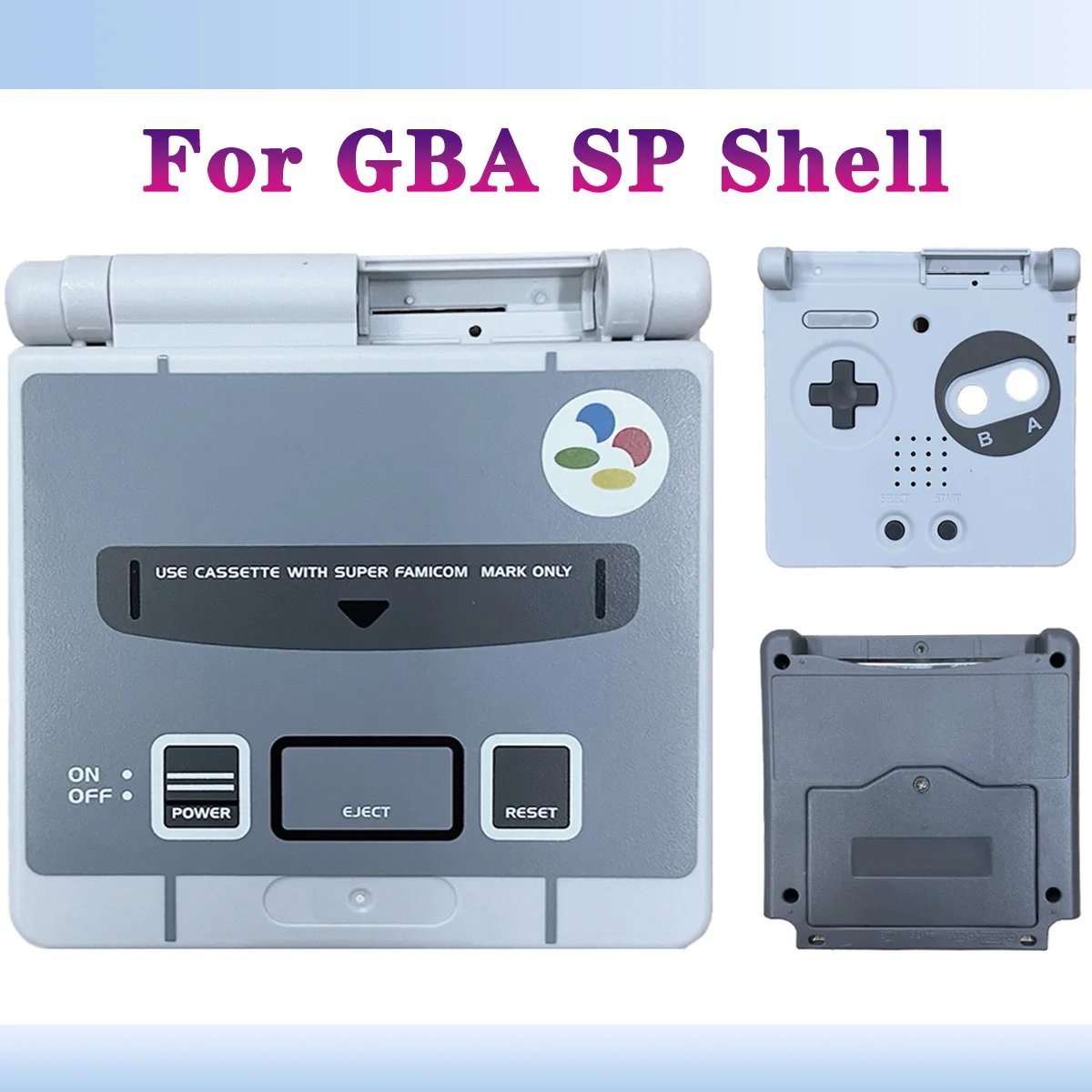 Retro-style Replacement Shell for GBA SP Drop-proof & Scratch-resistant Housing Include Screw Button for Game Console Accessorie
