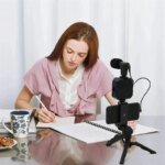 Smartphone Vlogging Kit With Tripod Phone Holder Mini Mic LED Fill Light Starter For Live Stream Video YouTube - Image 5