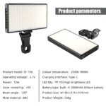 12W 192PCS high brightness LED Photography Live fill light With 3000Mah lithium battery  2500K-9000K Color Temperture Self Light - Image 6