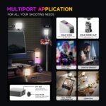RGB Pocket Fill Light 10 Dynamic Effects 2500K-9000K Clip-on Rechargeable Small Video Light for Phone Camera Vlogging Streaming - Image 4