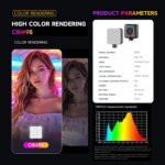 RGB Pocket Fill Light 10 Dynamic Effects 2500K-9000K Clip-on Rechargeable Small Video Light for Phone Camera Vlogging Streaming - Image 6