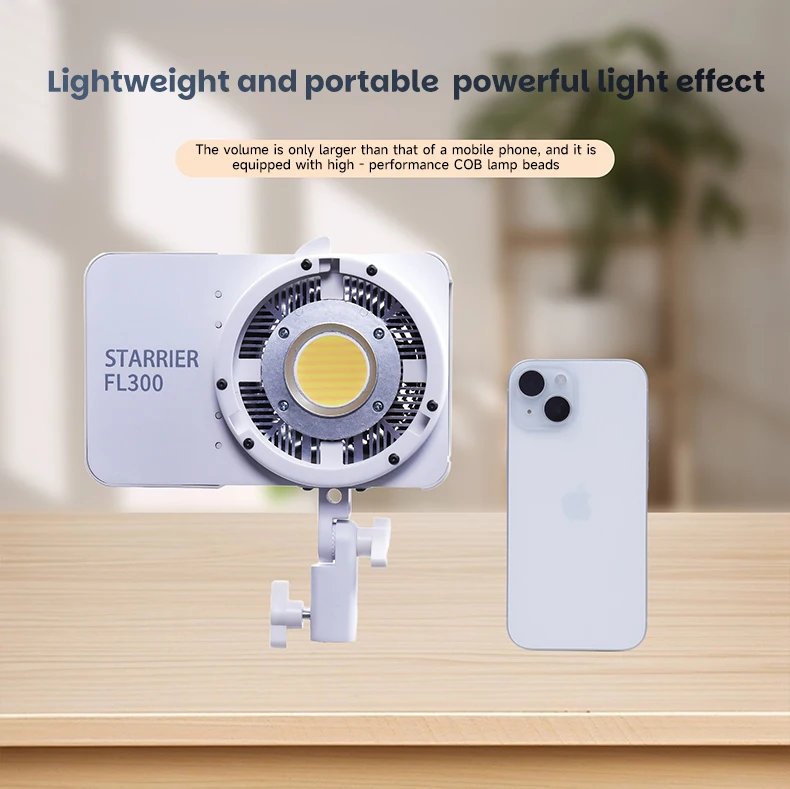 YSKE 320W COB LED Video Light, Bi-color 2700K-6500K, APP Control, Studio Lighting for Photography YouTube TikTok