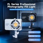 YSKE 320W COB LED Video Light, Bi-color 2700K-6500K, APP Control, Studio Lighting for Photography YouTube TikTok