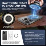 TOKQI Magnetic Fill Light Pocket Selfie Ring Light 180° Rotation Three-color LED Lamp for Phone Photography, and Live Makeup - Image 2