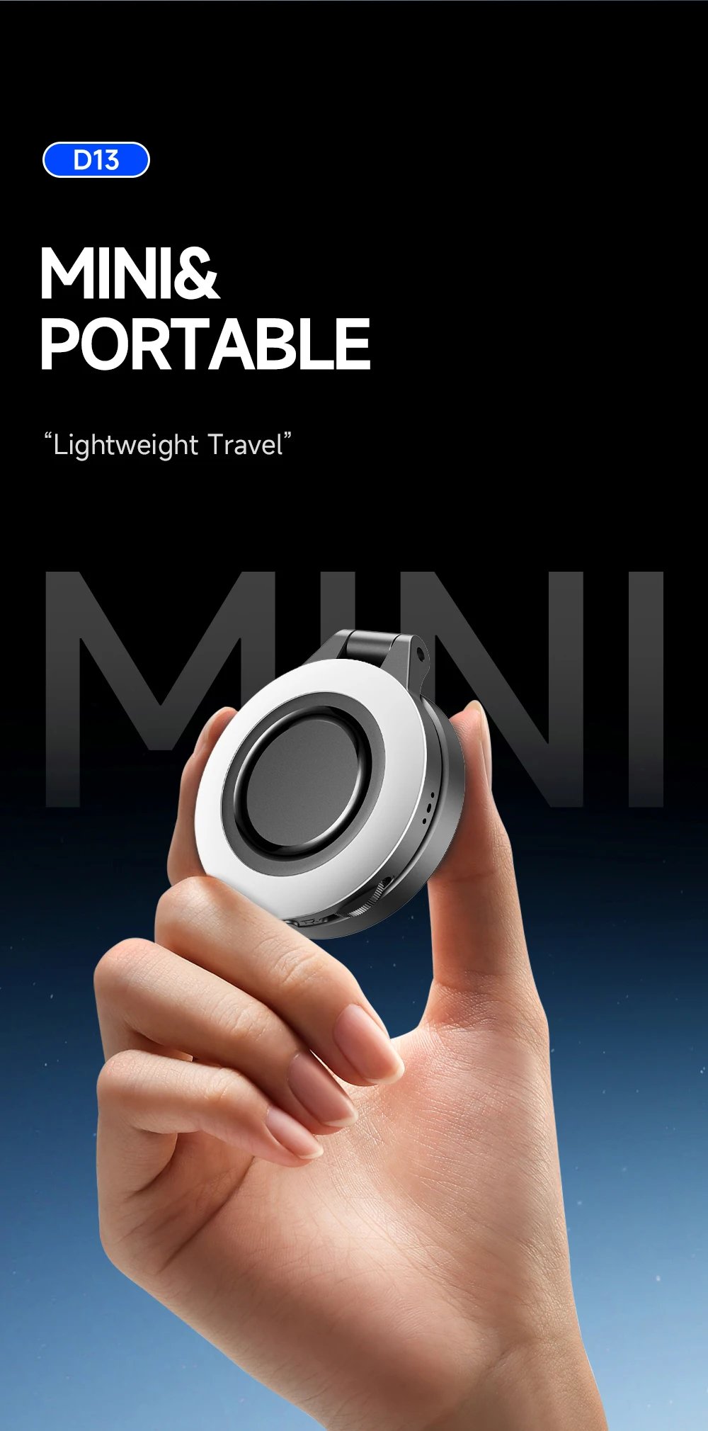 TOKQI Magnetic Fill Light Pocket Selfie Ring Light 180° Rotation Three-color LED Lamp for Phone Photography, and Live Makeup