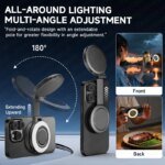TOKQI Magnetic Fill Light Pocket Selfie Ring Light 180° Rotation Three-color LED Lamp for Phone Photography, and Live Makeup - Image 5