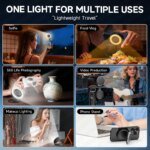 TOKQI Magnetic Fill Light Pocket Selfie Ring Light 180° Rotation Three-color LED Lamp for Phone Photography, and Live Makeup - Image 6