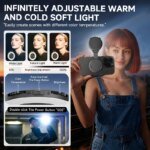 TOKQI Magnetic Fill Light Pocket Selfie Ring Light 180° Rotation Three-color LED Lamp for Phone Photography, and Live Makeup - Image 3