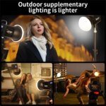 ZU80 COB Photo Studio Light Bi-Color 2500K-8500K LED Video Light CRI95+ TLCI97+ Photography Fill Lighting with Diffuser - Image 6