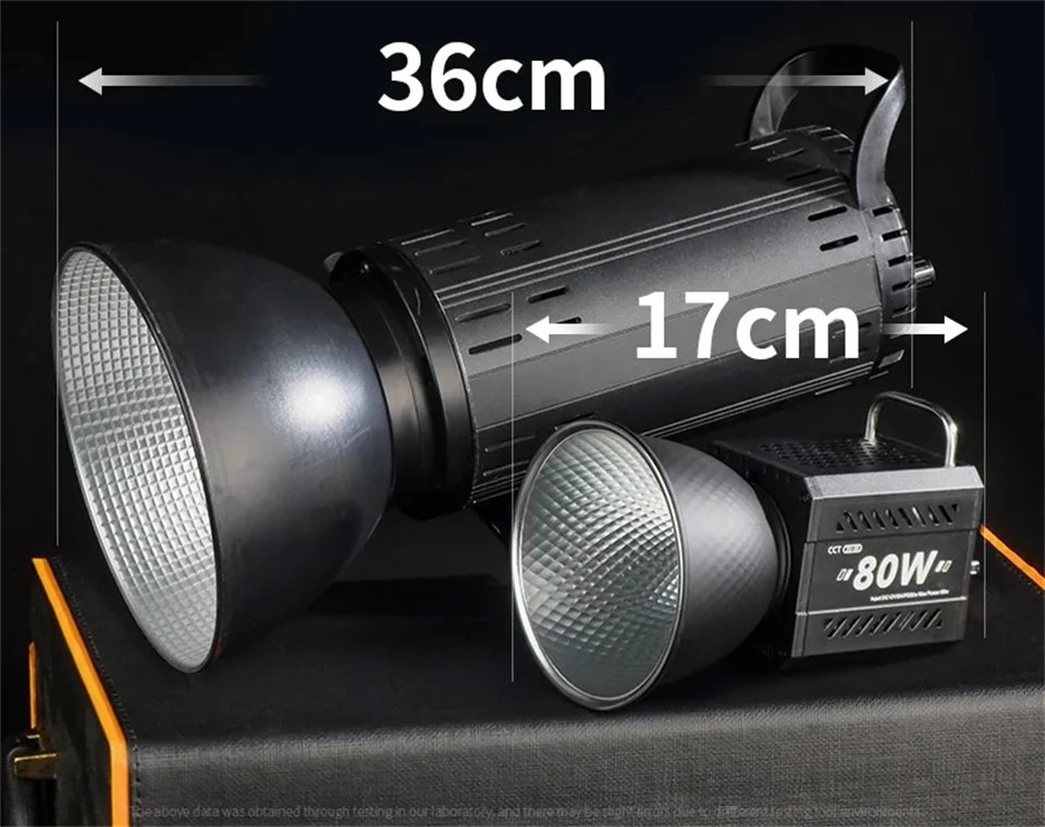 ZU80 COB Photo Studio Light Bi-Color 2500K-8500K LED Video Light CRI95+ TLCI97+ Photography Fill Lighting with Diffuser