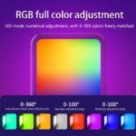 Full Color RGB Video Fill Light Mini LED Camera Light 1800mAh Rechargable Pocket Camera LED Lamp For Photo Video Fill Lighting - Image 4