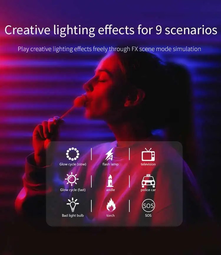 Full Color RGB Video Fill Light Mini LED Camera Light 1800mAh Rechargable Pocket Camera LED Lamp For Photo Video Fill Lighting