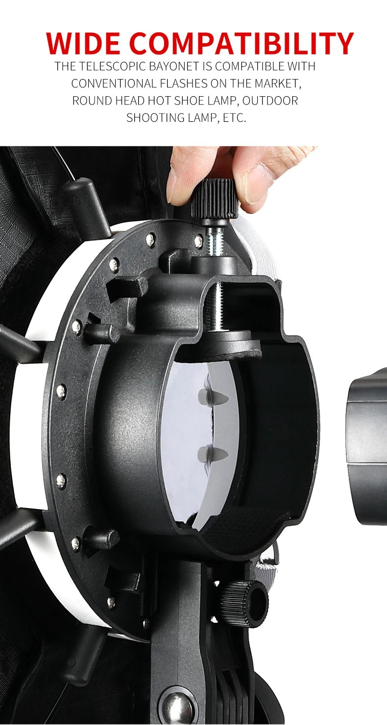 TRIOPO Newest KX 65CM Softbox Octagon Umbrella Light Box For Godox AD200 V1 Speedlite Flash Light Photography Studio Accessories