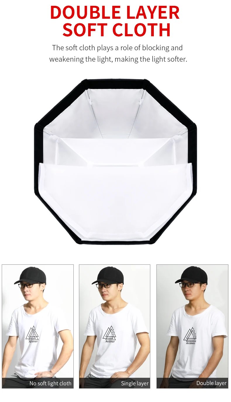 TRIOPO Newest KX 65CM Softbox Octagon Umbrella Light Box For Godox AD200 V1 Speedlite Flash Light Photography Studio Accessories
