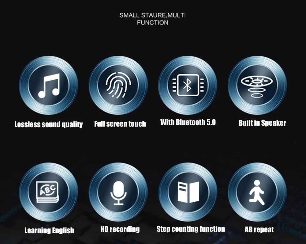 RUIZU C1 16g/32g/64GB HiFi Music MP3 Player With BT V5.0 Audio Player Support Speaker TF Card Recording E-Book Video