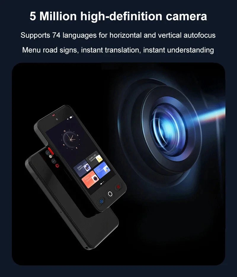 Language Translator Device with 152 Languages Voice Portable Ai  Translating Offline Translation Support Voice Video Recording