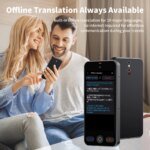 Language Translator Device with 152 Languages Voice Portable Ai  Translating Offline Translation Support Voice Video Recording - Image 2