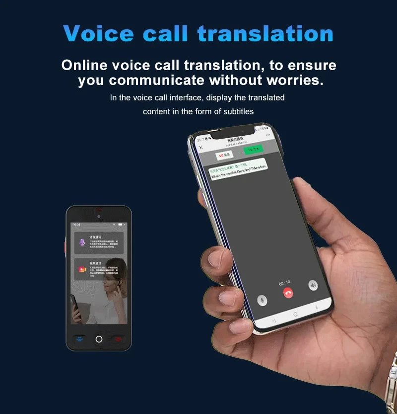 Language Translator Device with 152 Languages Voice Portable Ai  Translating Offline Translation Support Voice Video Recording
