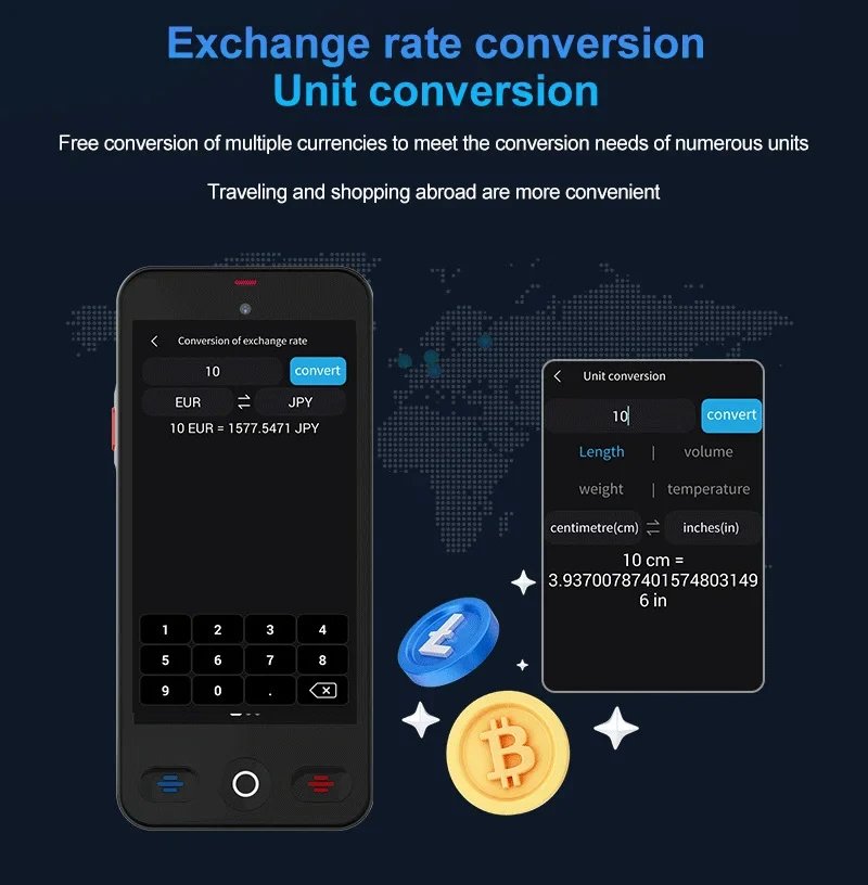 Language Translator Device with 152 Languages Voice Portable Ai  Translating Offline Translation Support Voice Video Recording