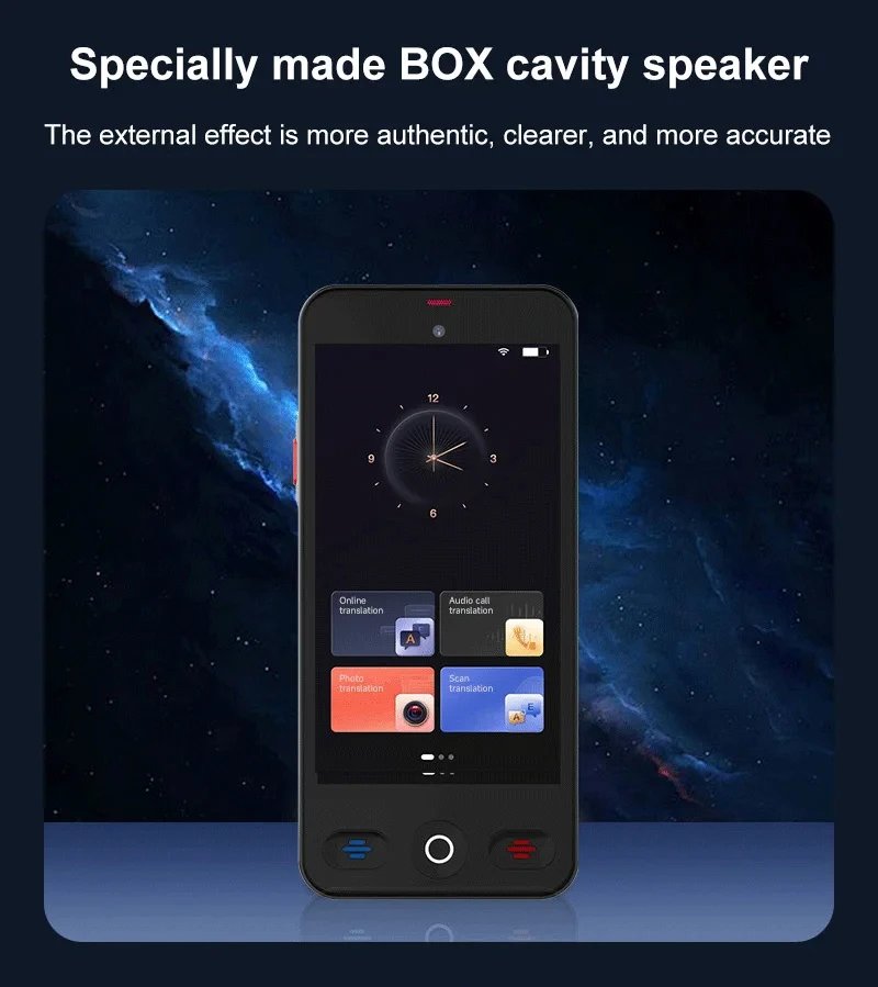 Language Translator Device with 152 Languages Voice Portable Ai  Translating Offline Translation Support Voice Video Recording