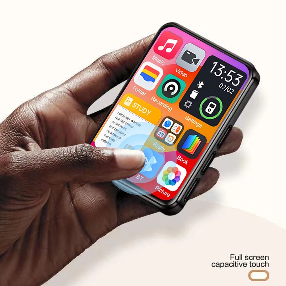 32GB 2.4 Inch Touch Screen Bluetooth 5.4 MP3 Player, HiFi Music Player with Speaker/Recorder/Ebook/Picture