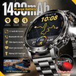 Hot sell 1400mAh Battery Outdoor Sports Smart Watch 1.7" AMOLED Two-Color Flashlight 10ATM Voice Call Heart Rate Swim Smartwatch