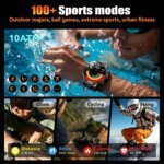 Hot sell 1400mAh Battery Outdoor Sports Smart Watch 1.7" AMOLED Two-Color Flashlight 10ATM Voice Call Heart Rate Swim Smartwatch - Image 4