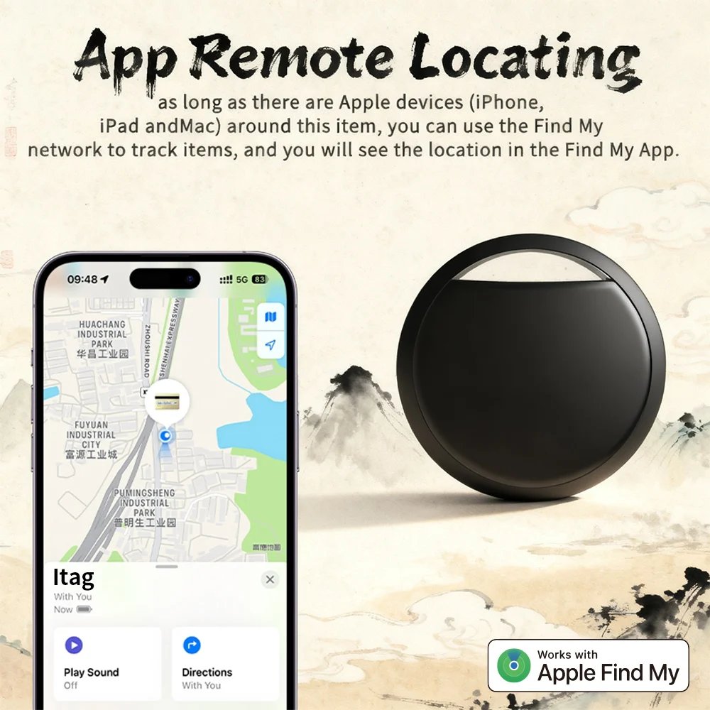 1/ 4 New Craftsmanship Smart Tracker Car Pet Anti-loss Smart Tag for Apple Find My App Navigation Locator for iPhone iOS Devices