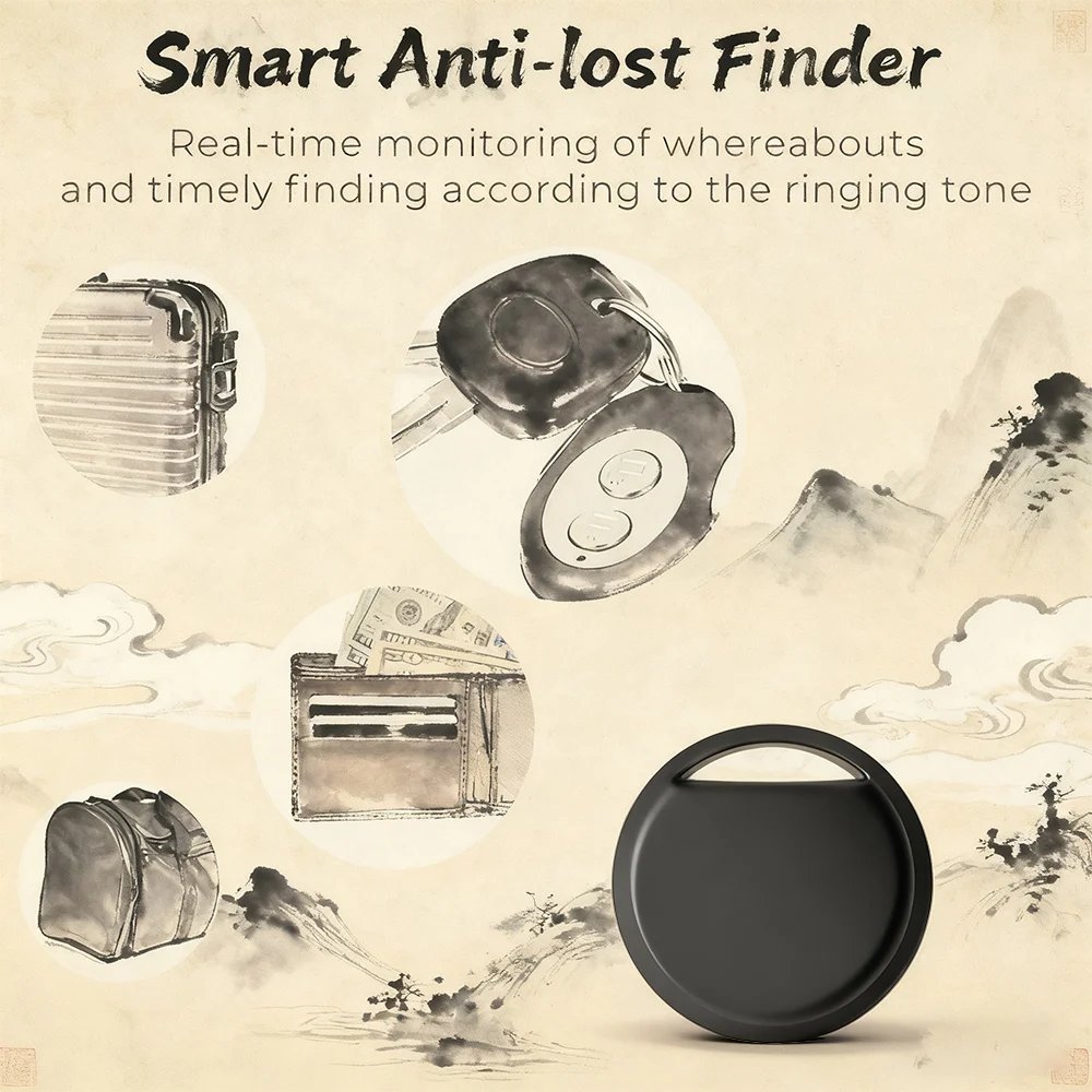 1/ 4 New Craftsmanship Smart Tracker Car Pet Anti-loss Smart Tag for Apple Find My App Navigation Locator for iPhone iOS Devices
