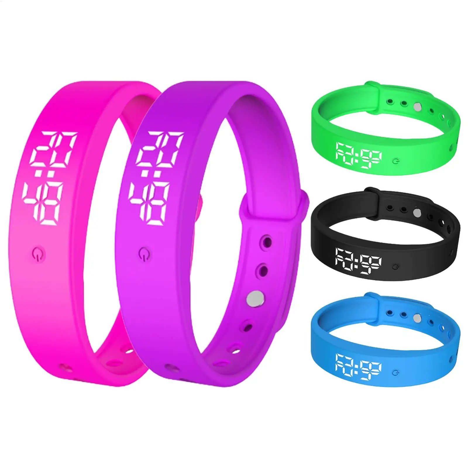 Alarms Daily Organizer Vibrating Wrist Alarm Clock Timer Clock Vibrating Wristband 3 Timer For Kids Adults Men Women Teens