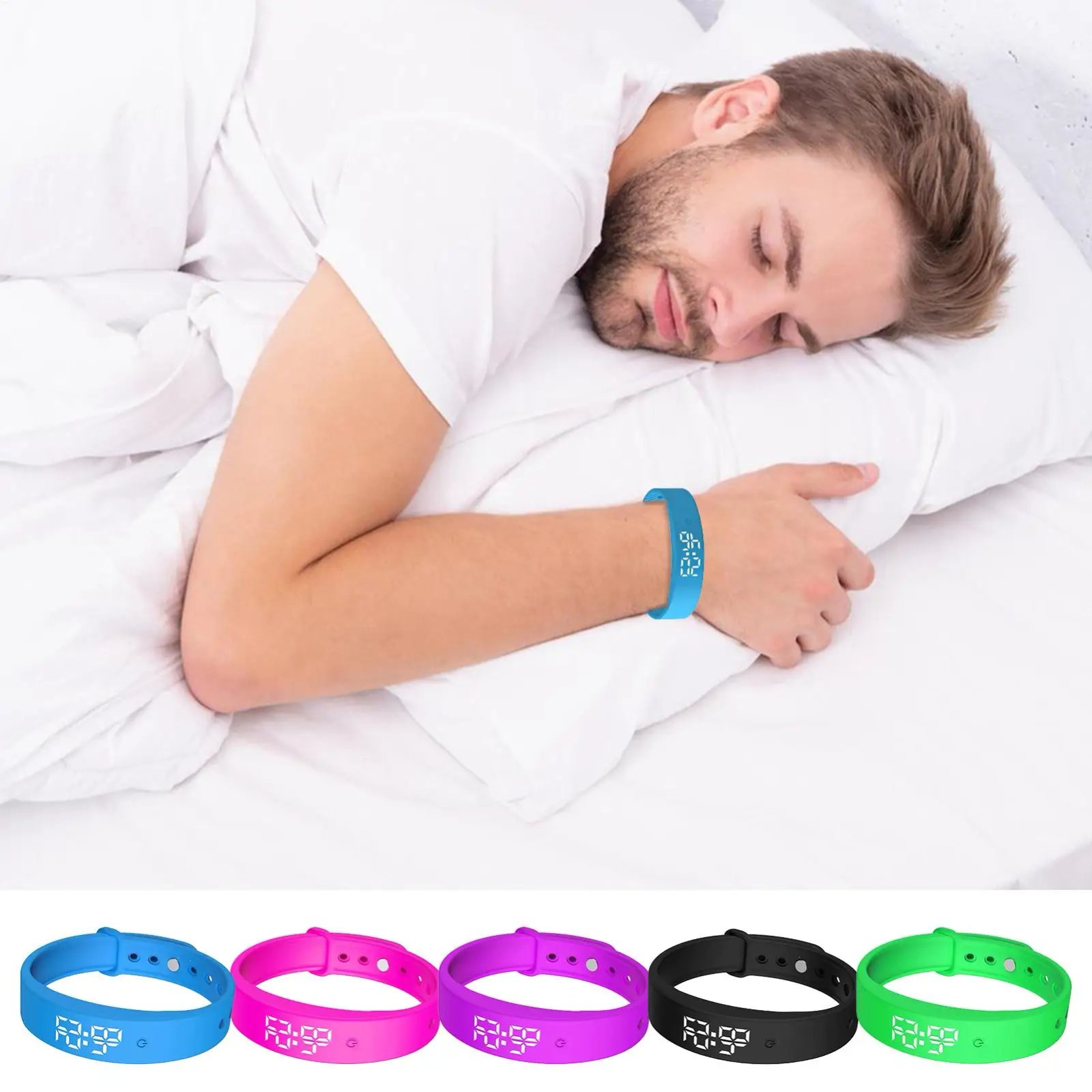 Alarms Daily Organizer Vibrating Wrist Alarm Clock Timer Clock Vibrating Wristband 3 Timer For Kids Adults Men Women Teens