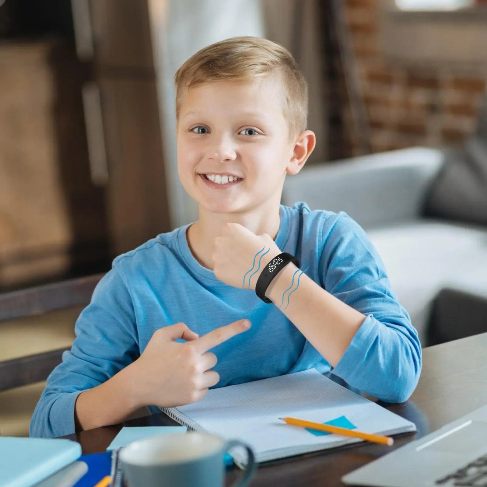 Alarms Daily Organizer Vibrating Wrist Alarm Clock Timer Clock Vibrating Wristband 3 Timer For Kids Adults Men Women Teens