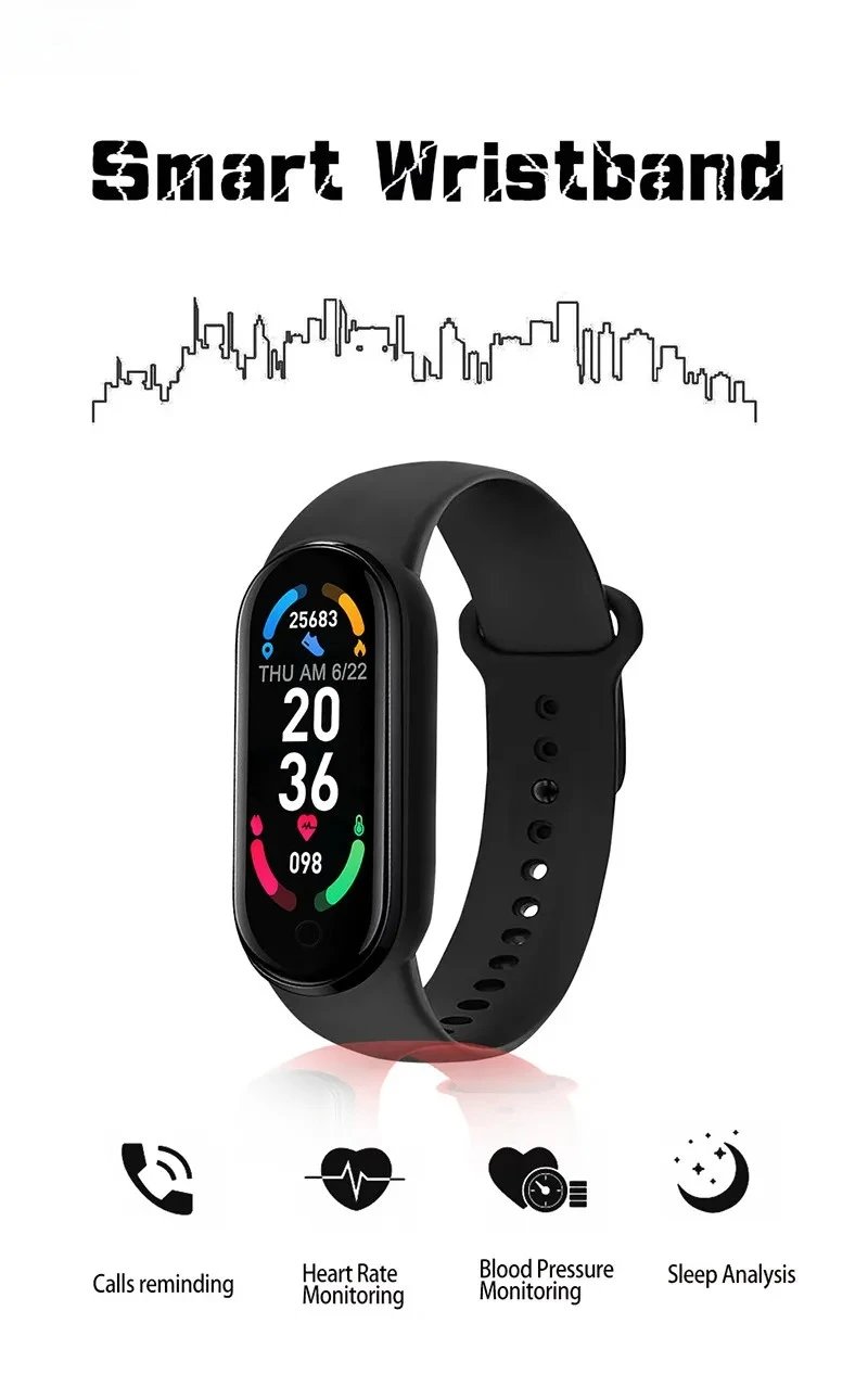 JY Men New SmartWatch Screen Step Counting Multi Sport Fitness Mode Message Reminder Photography Music Remote Control Smart Band