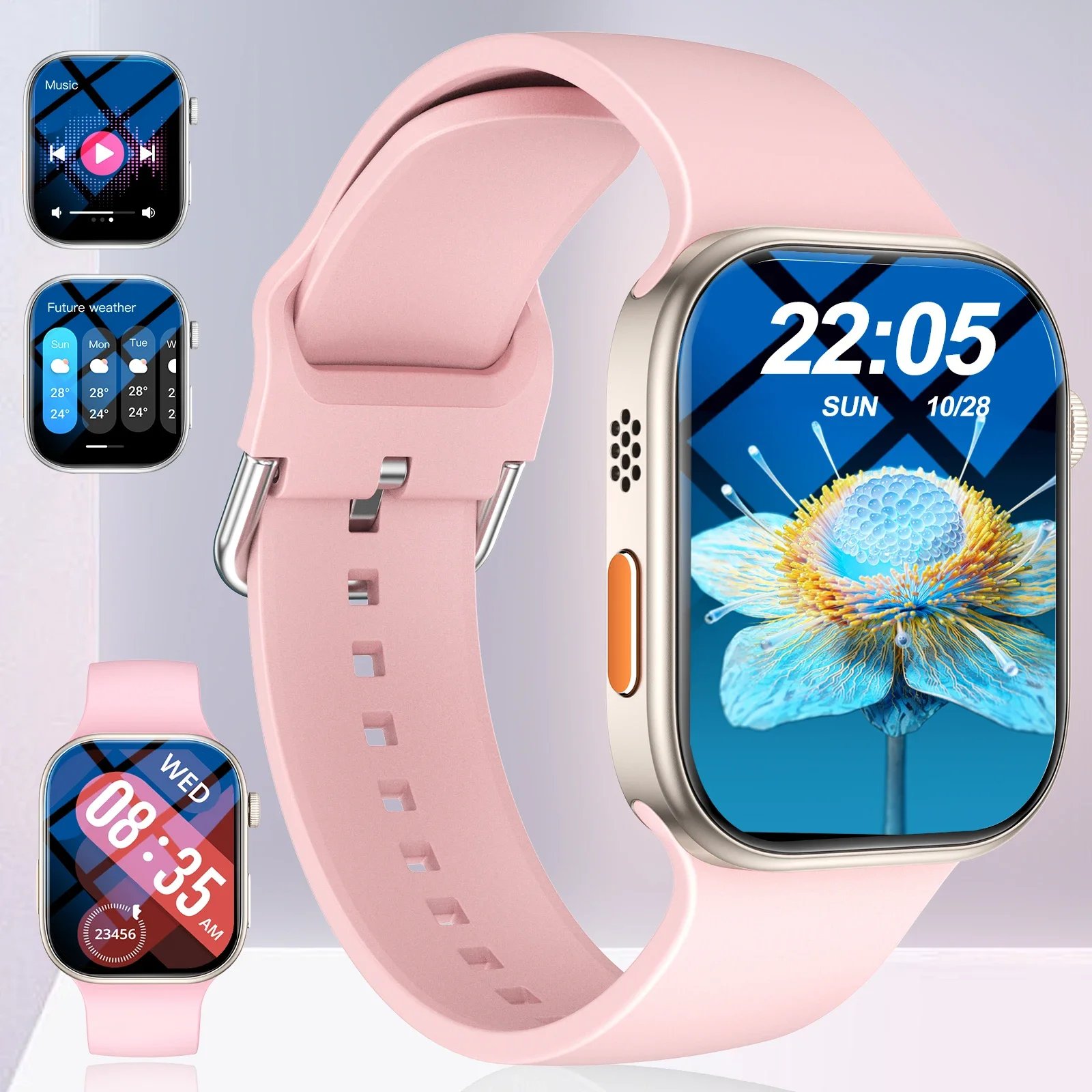 Smart Watch, Wireless Call/Dial, Multi-Sport Mode, Multiple APP Reminders, Suitable for Men and Women, Compatible with IPhone/An