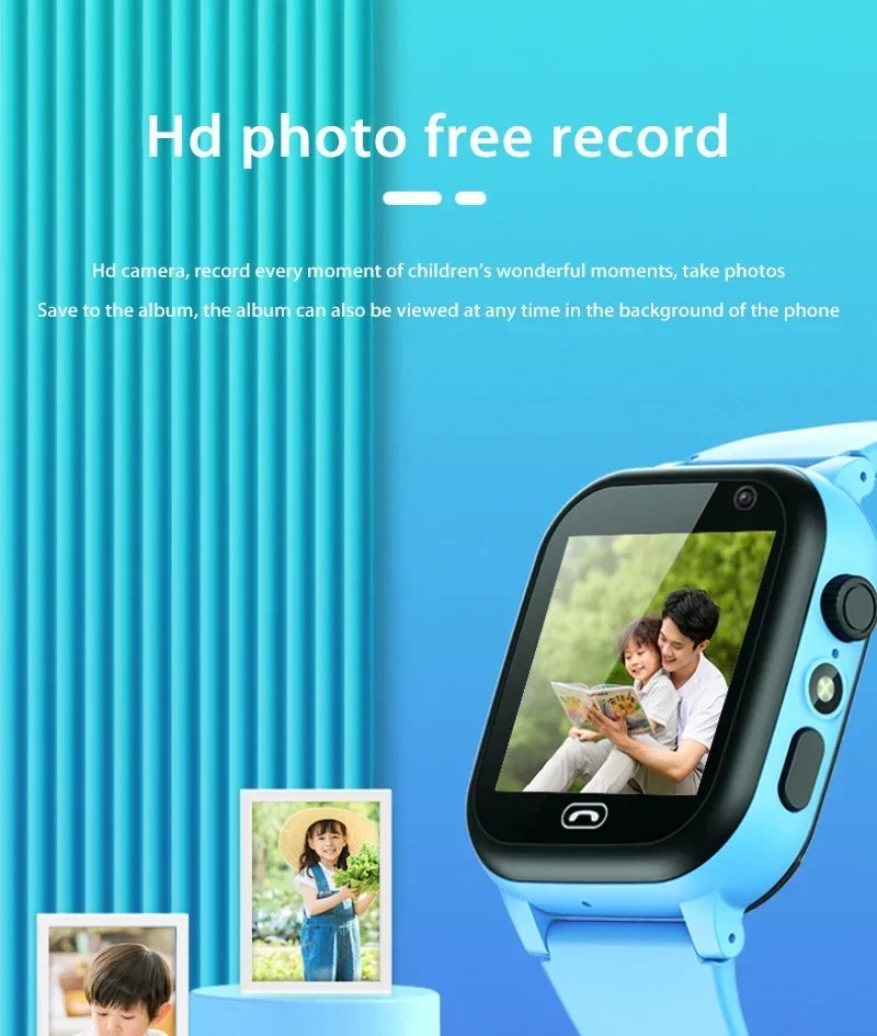 Lenovo Kids Smart Watch SOS Wifi GPS Location Video Call Electronic Watch Card Camera Waterproof School For Boys Girls For Gift